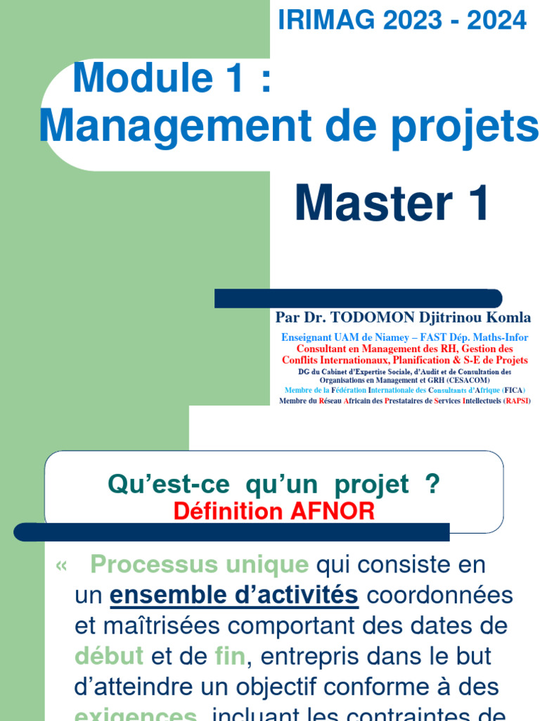 gestion des projets pdf