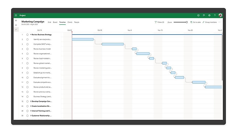 planning gestion de projet